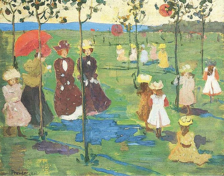 Maurice Prendergast Franklin Park Boston oil painting image